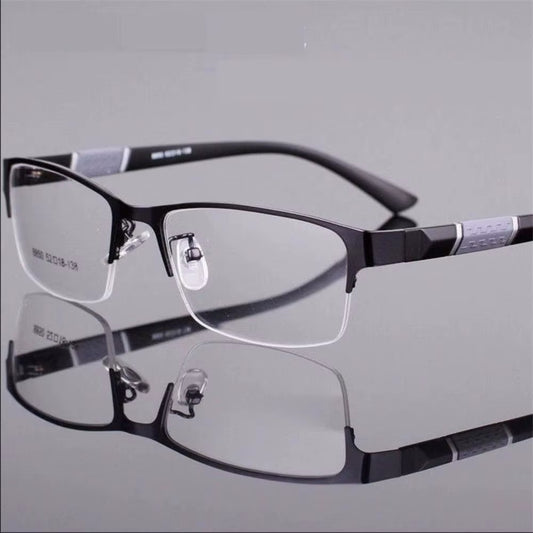 Metal Anti-Blue Light Reading Glasses Farsighted Eyeglasses Men Business Eyewear Diopter 0 +1.0 +1.5 +2.0 +2.5 +3.0 +3.5 +4.0