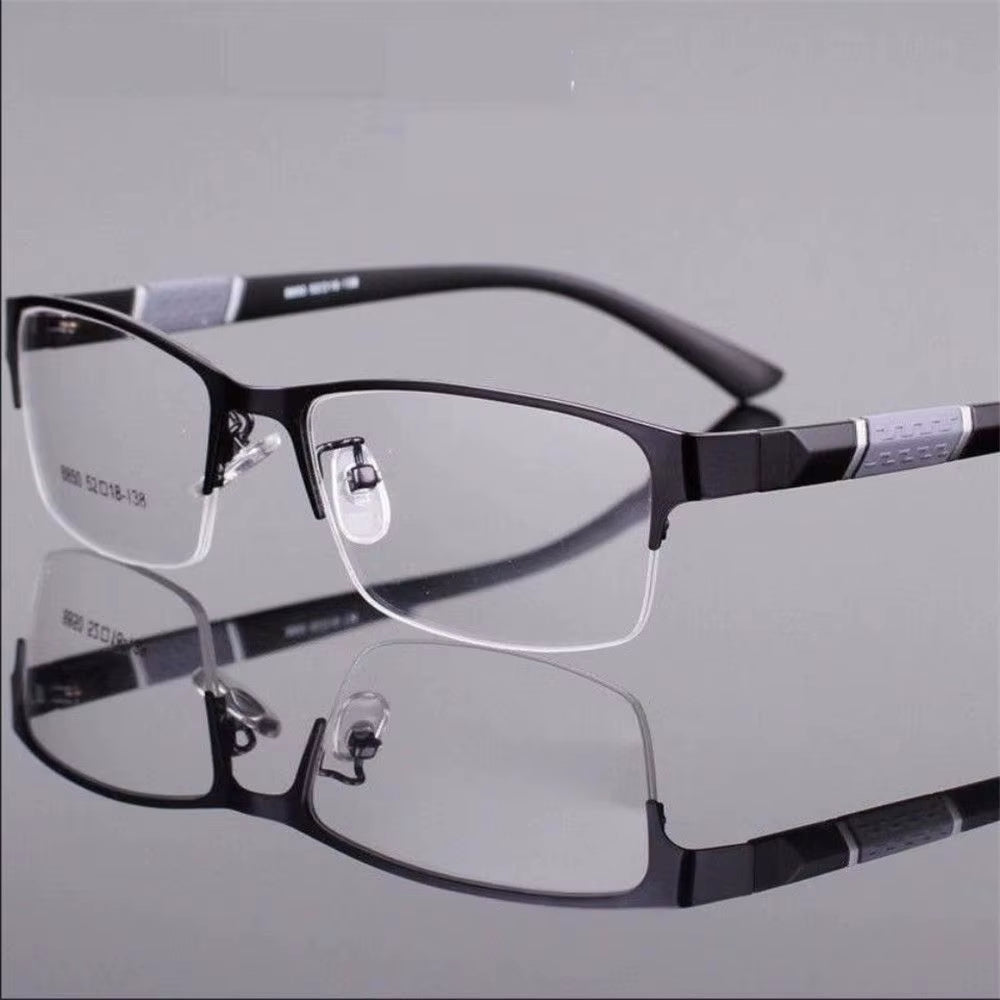 Metal Anti-Blue Light Reading Glasses Farsighted Eyeglasses Men Business Eyewear Diopter 0 +1.0 +1.5 +2.0 +2.5 +3.0 +3.5 +4.0