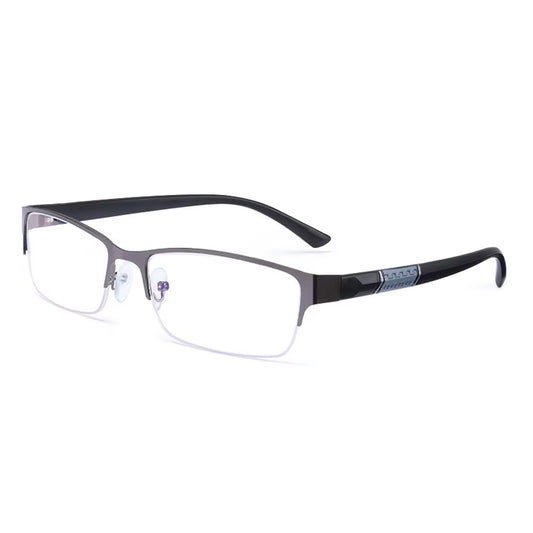 Metal Anti-Blue Light Reading Glasses Farsighted Eyeglasses Men Business Eyewear Diopter 0 +1.0 +1.5 +2.0 +2.5 +3.0 +3.5 +4.0